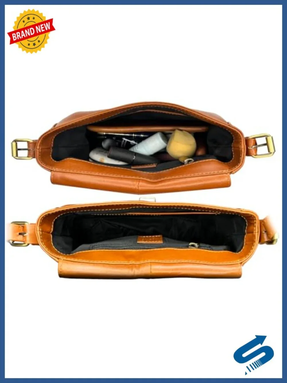 Leather Shoulder Bag for Women Vintage Evening Clutch Hobo Purse Full Grain